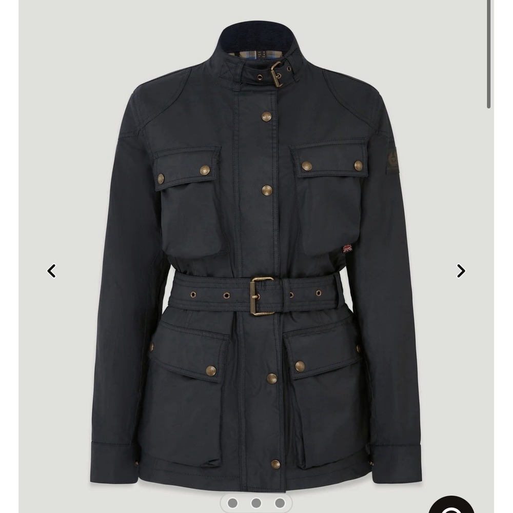Belstaff Trialmaster Jacket Waxed Cotton Navy blue Women's 6- NEW!